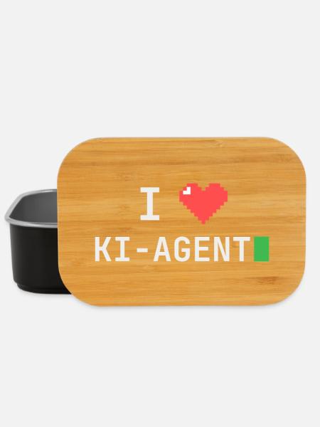I ♥ KI-Agent – Terminal Pixelherz - Lunch Box - Schwarz
