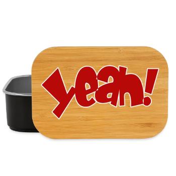 Yeah Cartoon Pop Design - Lunch Box - Schwarz - Vorne