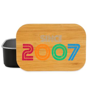 Seit 2007 | Vintage-Retro-Farbenes Jahr - Lunch Box - Schwarz - Vorne