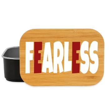 Fearless - simple text - Lunch Box - black - Front