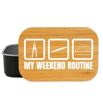 Architekt Wochenendroutine - Lunch Box - Schwarz - Vorne
