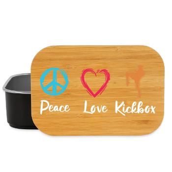Paix Amour Kickboxing - Boîte à goûter - noir - Devant