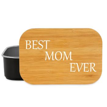 Best Mom in the World Mother's Day Mom Gift - Lunch Box - black - Front