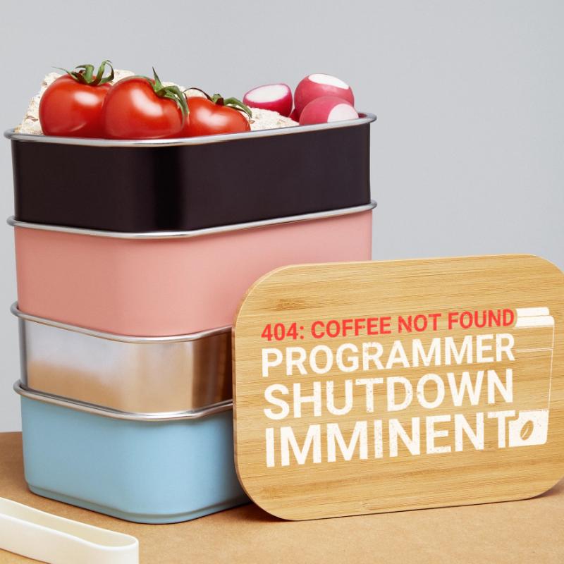 Aus Kaffee Code generieren Programmierer Lunch Box