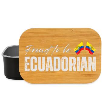 Fierté équatorienne, drapeau équatorien - Boîte à goûter - noir - Devant