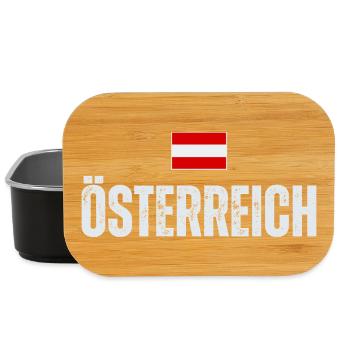 Drapeau autrichien, patriote autrichien - Boîte à goûter - noir - Devant