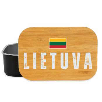 Flag of Lithuania, Lithuanian patriot - Lunch Box - black - Front