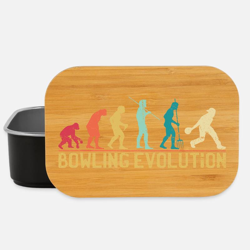 Bowlers Evolution Reise Poster - Lunch Box - Schwarz