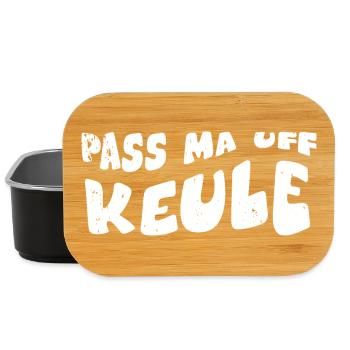 Pass ma auf Keule - Lunch Box - Schwarz - Vorne