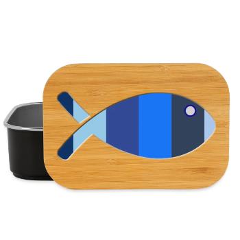 POISSON. MEMOIRE. SARDINE. POISSON D'AVRIL. MER - Boîte à goûter - noir - Devant