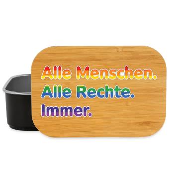 All people. All rights reserved. Always. – Pride Stateme - Lunch Box - black - Front