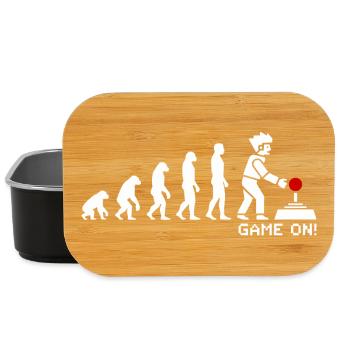 Game On Evolution: Gaming Button Gamer Nerd - Lunch Box - Schwarz - Vorne
