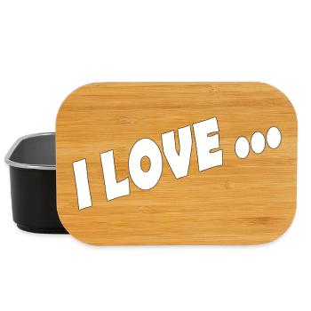 I LOVE ... - Lunch Box - black - Front