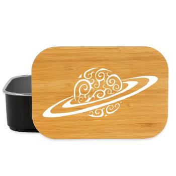 Weißer Spiralplanet - Lunch Box - Schwarz - Vorne
