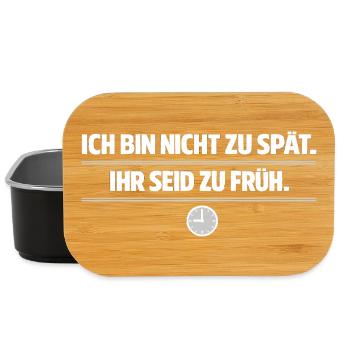 Not too late – you are too early - Lunch Box - black - Front
