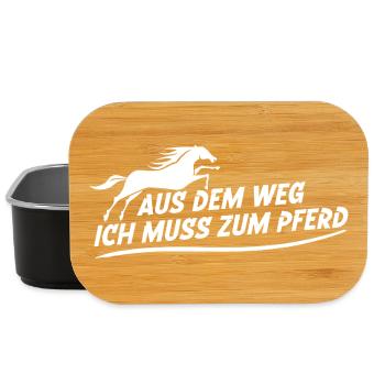 Out of the way, I have to go to the horse - Lunch Box - black - Front