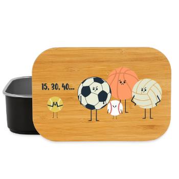 Blague sportive - Match sportif drôle de design sportif - Boîte à goûter - noir - Devant