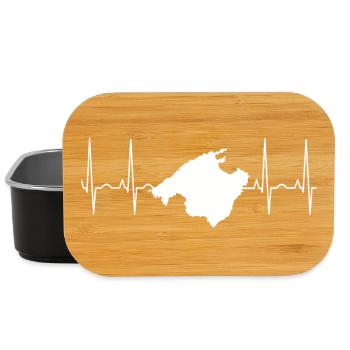 Mallorca Heartbeat Design Holidays Island Malle - Lunch Box - black - Front