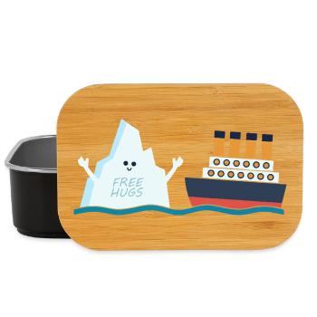 Titanic : Parodie drôle de câlin gratuit Titanic et berg - Boîte à goûter - noir - Devant