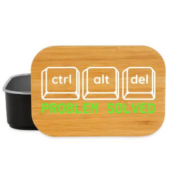 Ctrl Alt Del – Problem Solved IT Design - Lunch Box - Schwarz - Vorne