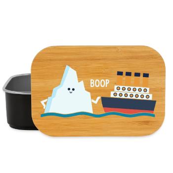Titanic Lustige Titanic Berg Boop Parodie für Jungs - Lunch Box - Schwarz - Vorne