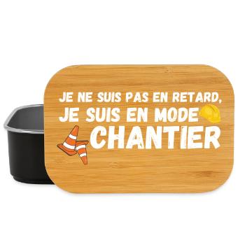 Je suis en mode chantier - Boîte à goûter - noir - Devant