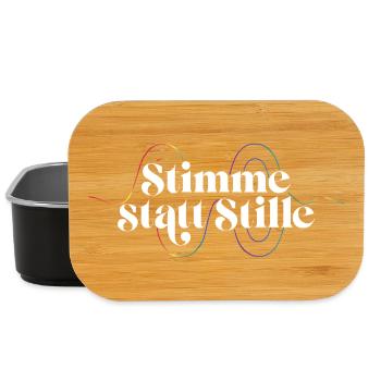 Stimme Statt Stille Shirt Für Aktivisten Toleranz - Lunch Box - Schwarz - Vorne