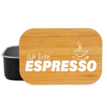 ICH LIEBE ESPRESSO - Lunch Box - Schwarz - Vorne
