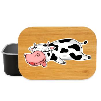 Fille de dame de vache - Boîte à goûter - noir - Devant