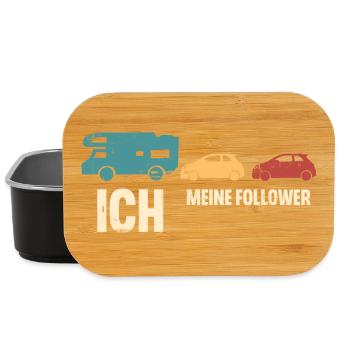 Camping Camper Wohnmobil - Lunch Box - Schwarz - Vorne
