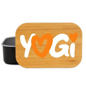 Yoga Yogi Heart Meditation Fan Love Namaste Om - Lunch Box - black - Front