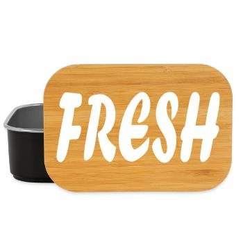 Fresh simple text - Lunch Box - black - Front