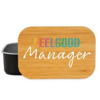 Design FeelgoodManager white colorful - Lunch Box - black - Front