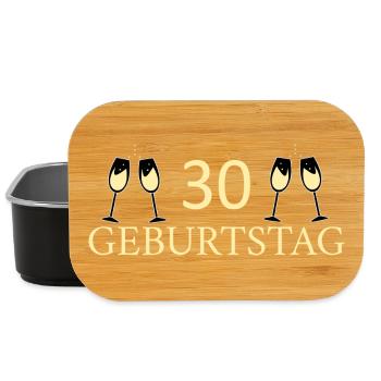30th Birthday 30 Years - Lunch Box - black - Front