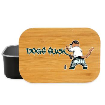 Cat Graffiti Dogs Suck - Lunch Box - black - Front