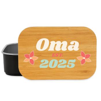 Oma Est 2025 Ich werde Großmutter Retro Style - Lunch Box - Schwarz - Vorne