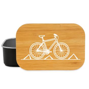 Mountain Biking Drawing - Lunch Box - black - Front