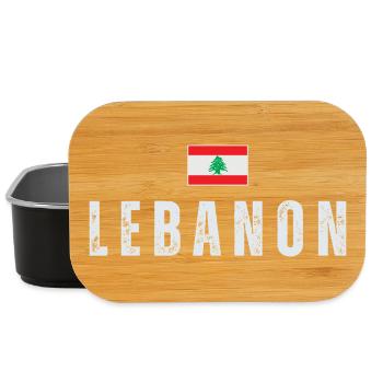 Stolzer Libanese, Flagge des Libanon - Lunch Box - Schwarz - Vorne
