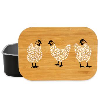 Huhn mit Herz - Lunch Box - Schwarz - Vorne