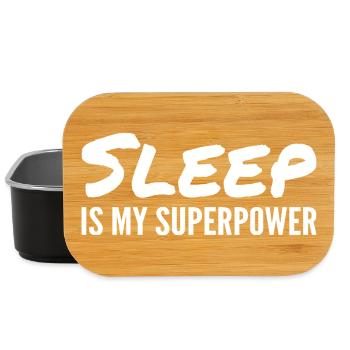 Sleep is my superpower - Lunch Box - black - Front