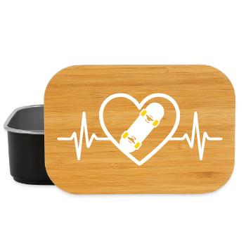 Skateboarding Heart Sport Urban Street Passion - Lunch Box - black - Front