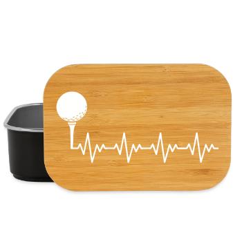 Golfeur Golfeur Balle de golf ECG Battement cardiaque Rythme cardiaque - Boîte à goûter - noir - Devant