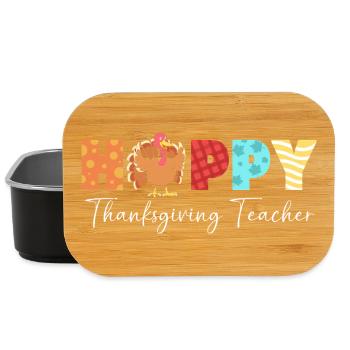Thanksgiving Teacher Teacher - Lunch Box - black - Front