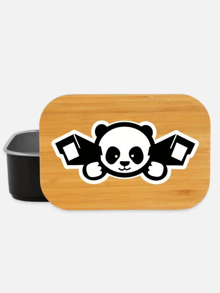 Cute Surveillance Panda – Political Irony - Lunch Box - black