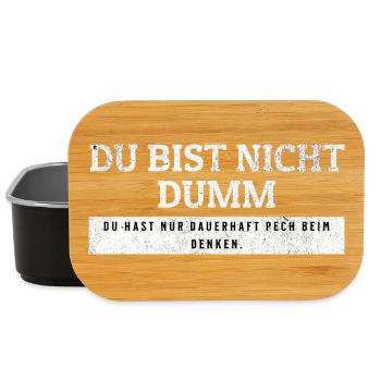 SARKASMUS - Dauerhaft Pech beim Denken - Lunch Box - Schwarz - Vorne