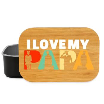 Ich liebe das Design meines Papa-Piloten und Fliegerkapitäns - Lunch Box - Schwarz - Vorne