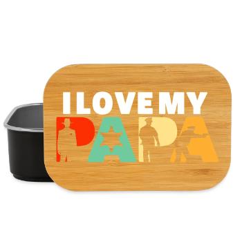 Ich liebe meinen Papa Sheriff Polizist Held - Lunch Box - Schwarz - Vorne