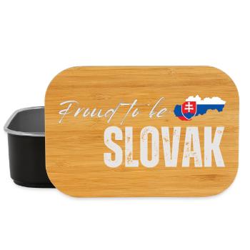 Fier Slovaque, j’aime la Slovaquie - Boîte à goûter - noir - Devant