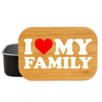 I Love My Family  - Lunch Box - black - Front
