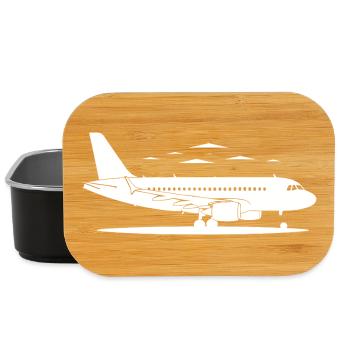 Airplane Sketch - Lunch Box - black - Front